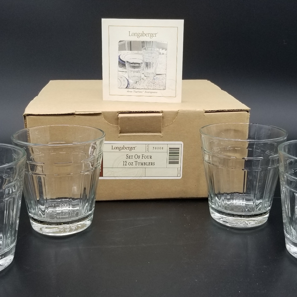 Longaberger glass cup set